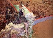 in the circus Fernando, horseman on Weibem horse, Henri  Toulouse-Lautrec